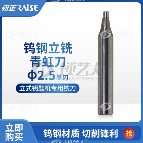 锐正青虹刀 单刃 钨钢立铣刀 钥匙机铣刀 1.0 1.2 1.5mm RAISE