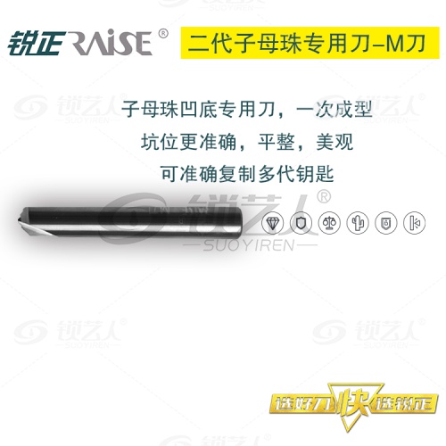 锐正RZ-M刀-钨钢-二代子母珠专用铣刀-φ0.65x0.5xD6x95°x40x2T