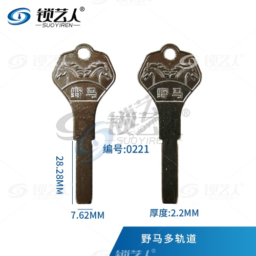 适用野马钥匙坯 多轨道平板-0221