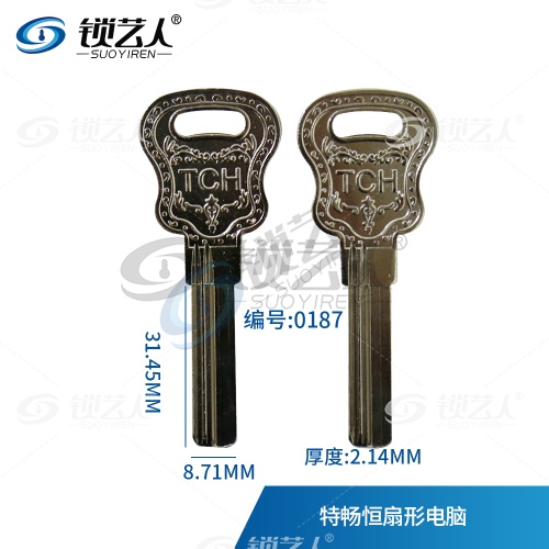  适用特畅恒 电脑钥匙坯 全铜TCH百利 钥匙胚  0187