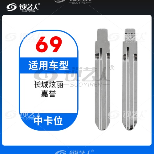 69#长城炫丽  嘉誉等 中卡位钥匙头 子机通用折叠头