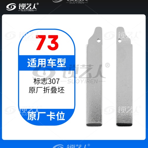 73#标致307 原车钥匙卡位折叠头
